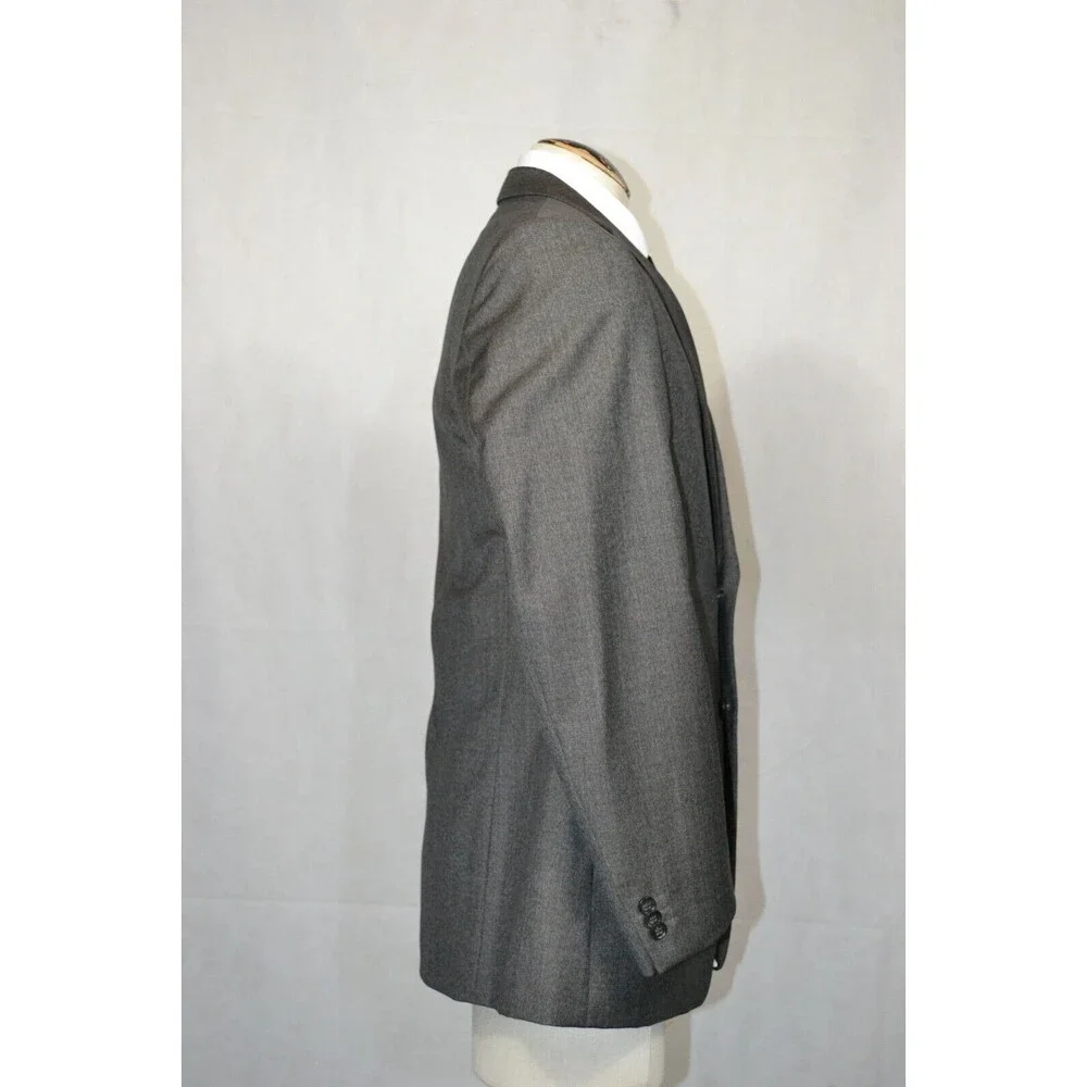 Banana‎ Republic 100% Wool Blazer Suit Jacket Grey Charcoal Men's Modern Fit 42R